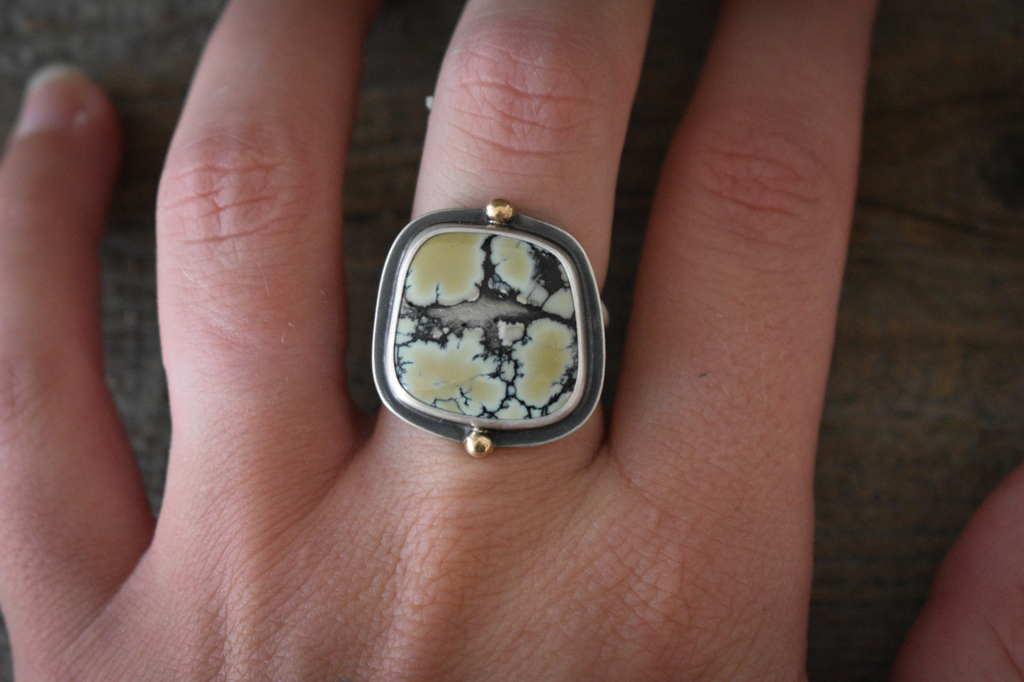 NAUTILUS VARISCITE RING SIZE 8.5