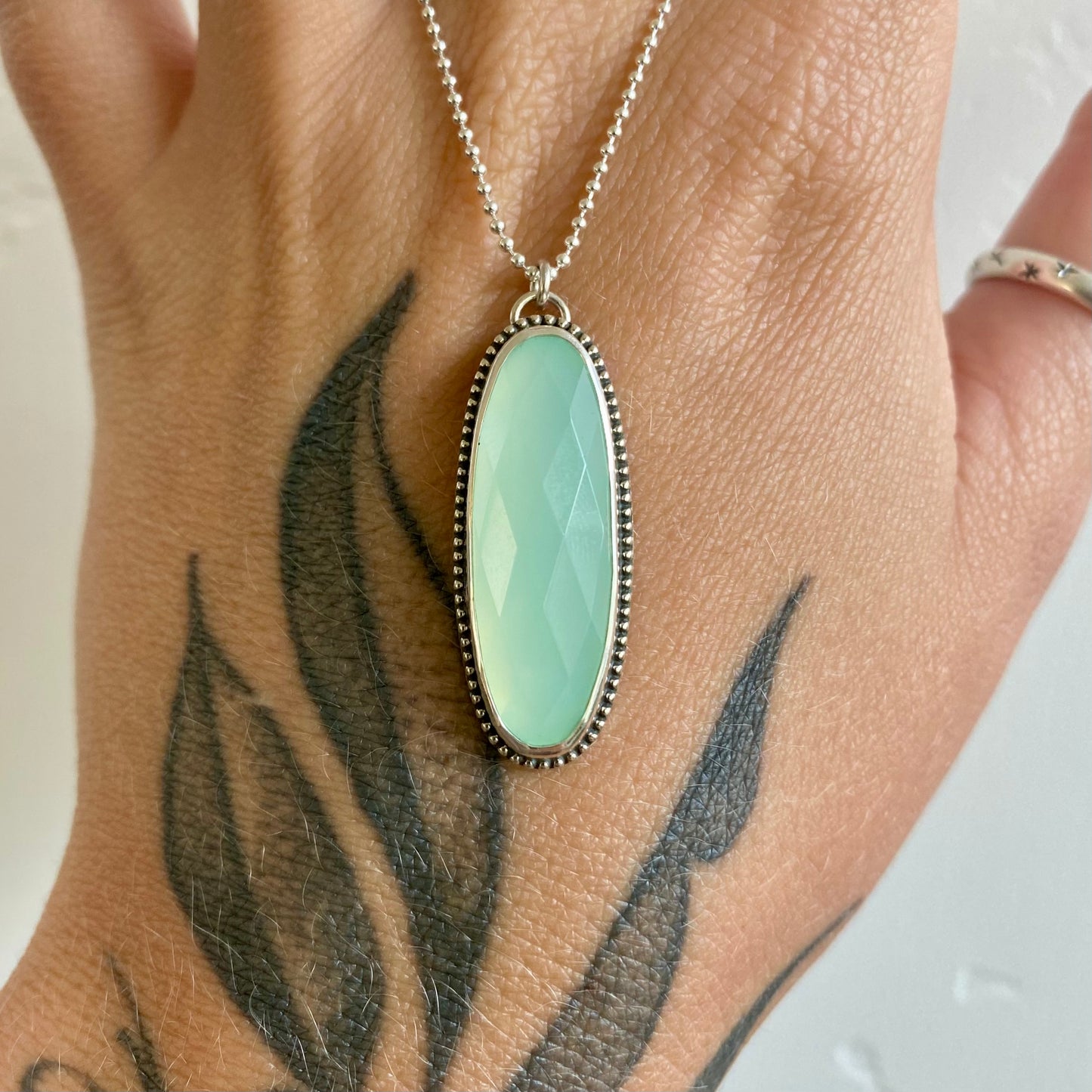 AQUA CHALCEDONY PENDANT