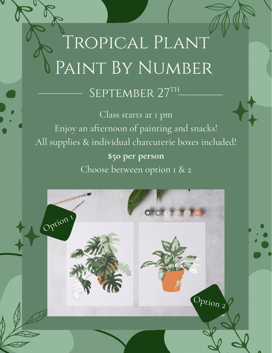TROPICAL PLANT-PAINT BY NUMBER CLASS